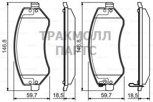 КОЛОДКИ ТОРМОЗНЫЕ - 0986495117