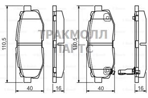 КОЛОДКИ ТОРМОЗНЫЕ - 0986495135