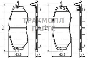 КОЛОДКИ ТОРМОЗНЫЕ - 0986495156