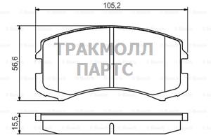 ДИСКОВЫЕ КОЛОДКИ ПЕРЕДНИЕ - 0986495158