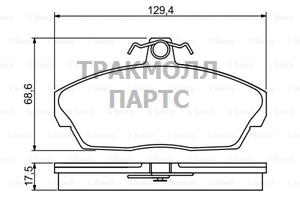 КОЛОДКИ ТОРМОЗНЫЕ - 0986495228