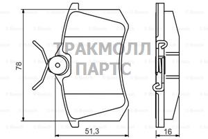 КОЛОДКИ ТОРМОЗНЫЕ - 0986495231