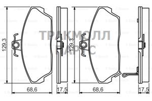 КОЛОДКИ ТОРМОЗНЫЕ - 0986495233