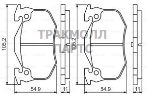 КОЛОДКИ ТОРМОЗНЫЕ - 0986495236