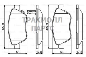 КОЛОДКИ ТОРМОЗНЫЕ - 0986495237