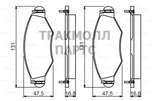 КОЛОДКИ ТОРМОЗНЫЕ - 0986495244