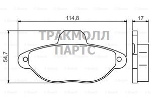 КОЛОДКИ ТОРМОЗНЫЕ - 0986495255