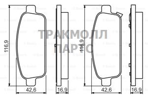 КОЛОДКИ ТОРМОЗНЫЕ - 0986495259