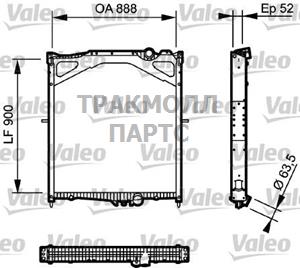 РАДИАТОР СИСТЕМЫ ОХЛАЖДЕНИЯ - 734300