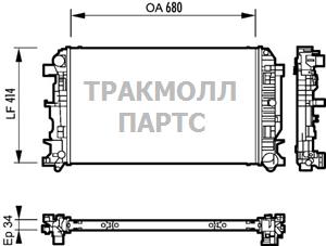 РАДИАТОР СИСТЕМЫ ОХЛАЖДЕНИЯ - 735088