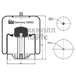 Кожух пневматической рессоры - 39902