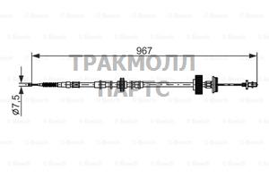 ТРОС РУЧНОГО ТОРМОЗА - 1987482794