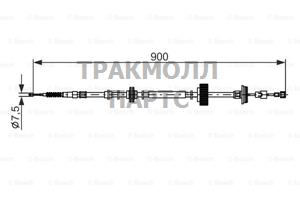 ТРОС РУЧНОГО ТОРМОЗА - 1987482793