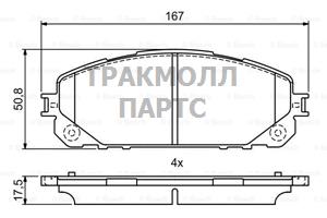 ДИСКОВЫЕ КОЛОДКИ ПЕРЕДНИЕ - 0986495404