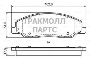 КОЛОДКИ ТОРМОЗНЫЕ - 0986495406