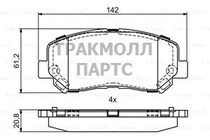 ДИСКОВЫЕ КОЛОДКИ ПЕРЕДНИЕ - 0986495405