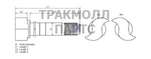 Вал разжимного кулака лев - 4.65125