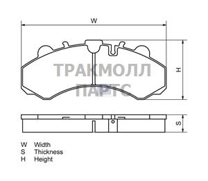 Комплект тормозных накладок с винтами - 7.92614