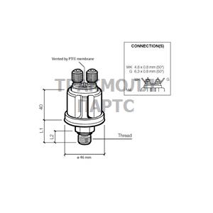 VDO Pressure sender 0-10 Bar - M18 - 360-081-030-122C