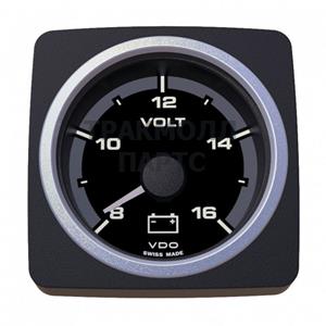 VDO AcquaLink Voltmeter 8-16V Black 52mm - A2C59501940