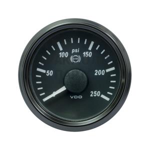 VDO SingleViu 1402 Brake Pressure 250PSI Black - A2C3832730001