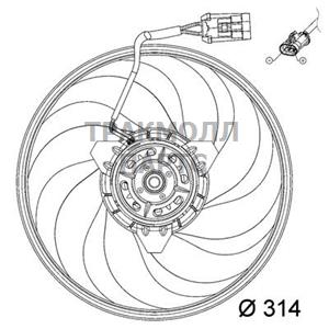 Вентилятор охлаждение двигателя - CFF 118 000P