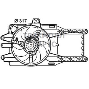 Вентилятор охлаждение двигателя - CFF 145 000P