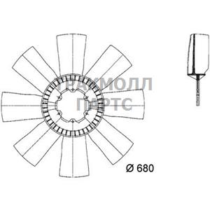 КРЫЛЬЧАТКА ВЕНТИЛЯТОРА - CFW 10 000P