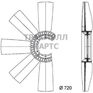 КРЫЛЬЧАТКА ВЕНТИЛЯТОРА - CFW 12 000P