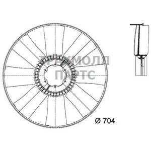 КРЫЛЬЧАТКА ВЕНТИЛЯТОРА - CFW 15 000P