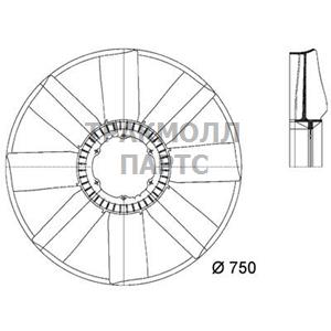 КРЫЛЬЧАТКА ВЕНТИЛЯТОРА - CFW 23 000P