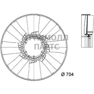 КРЫЛЬЧАТКА ВЕНТИЛЯТОРА - CFW 25 000P