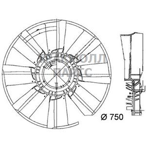 КРЫЛЬЧАТКА ВЕНТИЛЯТОРА - CFW 34 000P
