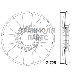 КРЫЛЬЧАТКА ВЕНТИЛЯТОРА - CFW 50 000P