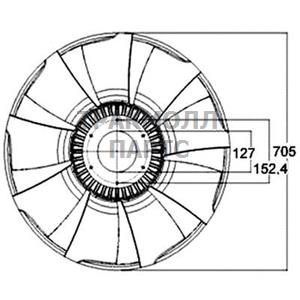 КРЫЛЬЧАТКА ВЕНТИЛЯТОРА - CFW 53 000P