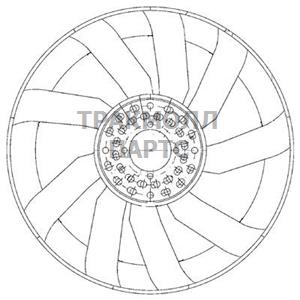 КРЫЛЬЧАТКА ВЕНТИЛЯТОРА - CFW 74 000P