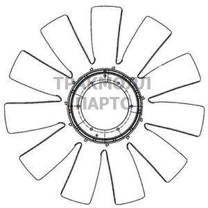 КРЫЛЬЧАТКА ВЕНТИЛЯТОРА - CFW 75 000P