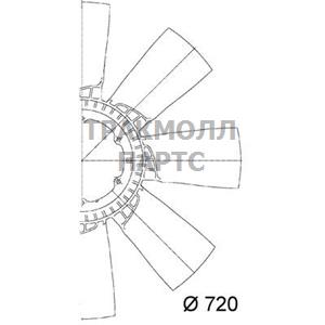 КРЫЛЬЧАТКА ВЕНТИЛЯТОРА - CFW 8 000P