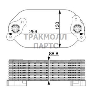 Масляный радиатор моторное масло - CLC 167 000P