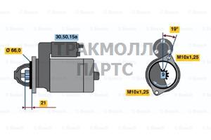 СТАРТЕР  12V 0.8KW - 0986012221