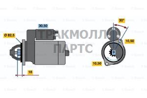 СТАРТЕР  12V 1.7KW - 0986014620