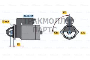 СТАРТЕР  12V 0.9KW - 0986014860