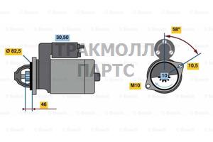 СТАРТЕР  12V 1.7KW - 0986023680