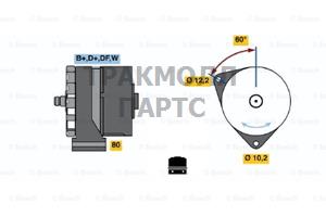 ГЕНЕРАТОР  28V 27A - 0986030320