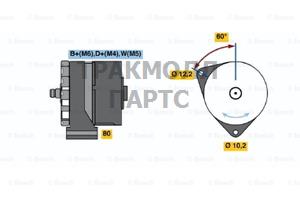 ГЕНЕРАТОР  28V 35A - 0986031450