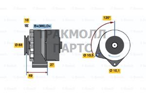 ГЕНЕРАТОР BOSCH - 0986031460