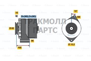 ГЕНЕРАТОР  14V 45A - 0986034250