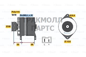 ГЕНЕРАТОР  14V 70A - 0986037311