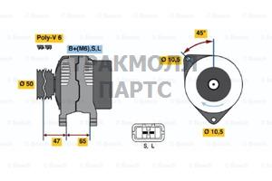 ГЕНЕРАТОР  14V 70A - 0986038460