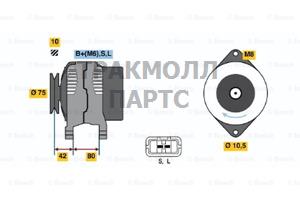 ГЕНЕРАТОР  14V 65A - 0986038920